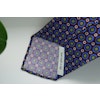 Floral Printed Silk Tie - Untipped - Burgundy/Navy Blue/Green
