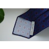 Diamond Printed Silk Tie - Untipped - Navy Blue/Burgundy