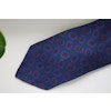 Diamond Printed Silk Tie - Untipped - Navy Blue/Burgundy