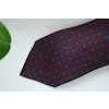 Paisley Printed Silk Tie - Untipped - Burgundy/Navy Blue/Green