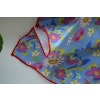 Large Floral Linen Pocket Square - Light Blue/Yellow/Pink/White