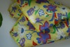 Large Floral Linen Pocket Square - Yellow/Purple/Green/Orange