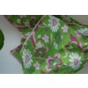 Large Floral Linen Pocket Square - Green/Pink/Purple/White