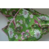 Large Floral Linen Pocket Square - Green/Pink/Purple/White