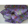 Small Floral Linen Pocket Square - Purple/Green/Pink/Yellow