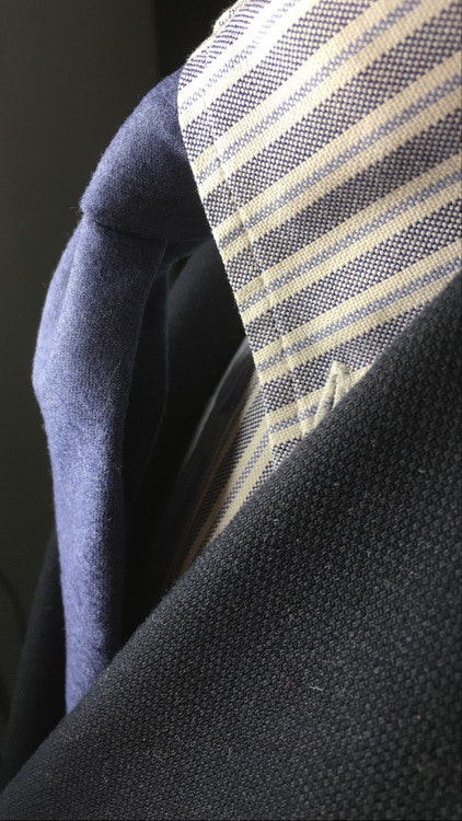 Solid Wool Flannel Tie - Untipped - Light Blue