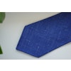 Solid/Plaid Linen Tie - Untipped - Mid Blue