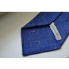 Solid/Plaid Linen Tie - Untipped - Mid Blue