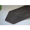 Solid/Plaid Linen Tie - Untipped - Brown