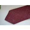 Solid/Plaid Linen Tie - Untipped - Burgundy