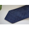 Solid/Plaid Linen Tie - Untipped - Navy Blue