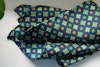 Floral Silk Pocket Square - Navy Blue/Green/Yellow