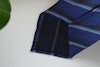 Regimental Wool/Silk Tie - Untipped - Mid Blue/Grey/Light Blue
