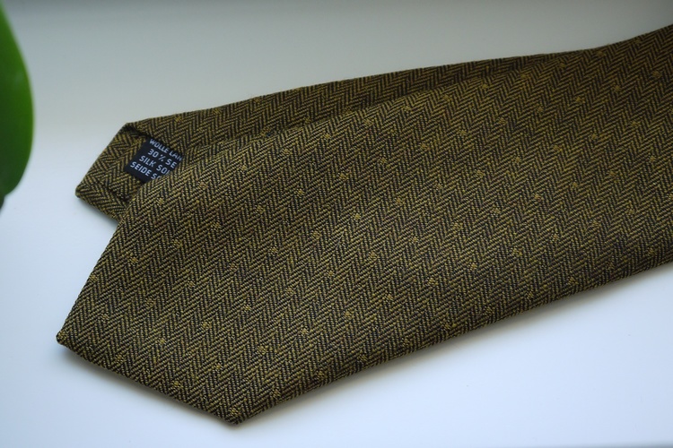 Small Floral Wool/Silk Tie - Yellow