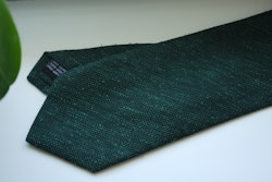 Solid Textured Shantung Tie - Dark Green