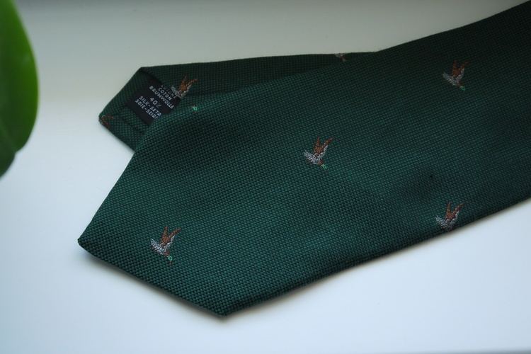 Animali Cotton/Silk Tie - Green