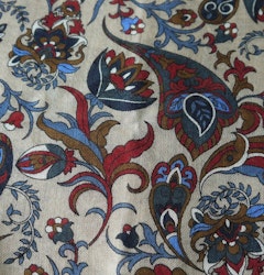 Floral Wool Scarf - Beige/Burgundy/Navy Blue/Light Blue/Brown