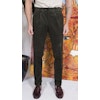 Solid Corduroy Trousers - High Waist - Olive Green