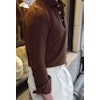 Solid Long Sleeve Polo Shirt - Cutaway - Mid Brown