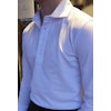 Solid Long Sleeve Polo Shirt - Cutaway - White