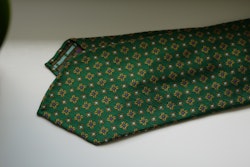Floral Silk Tie - Untipped - Green/Yellow/Brown/Purple