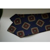 Medallion Ancient Madder Silk Tie - Untipped - Navy Blue/Green/Burgundy/Beige