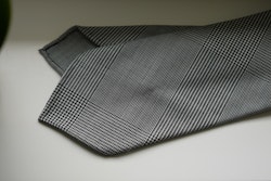 Large Glencheck Light Wool Tie - Untipped - Grey