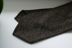 Solid Donegal Wool Tie - Untipped - Brown