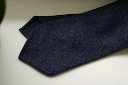 Solid Donegal Wool Tie - Untipped - Navy Blue