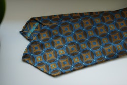 Star Silk Tie - Untipped - Yellow/Light Blue
