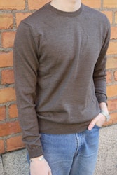 Crewneck Merino Pullover - Brown