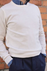 Crewneck Cashmere Pullover - White