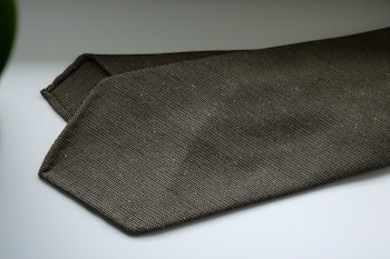Solid Silk/Wool Donegal Tie - Untipped - Yellow