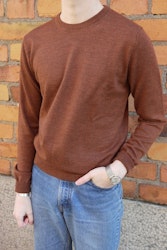 Crewneck Merino Pullover - Rust