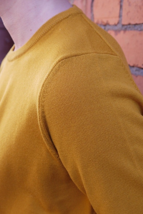 Crewneck Merino Pullover - Mustard Yellow