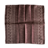 Border/Pin Dot Silk Pocket Square - Brown//Purple/White