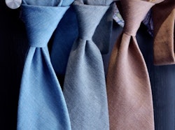 Solid Cotton/Silk Tie - Orange