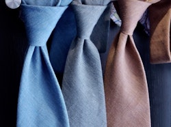 Solid Cotton/Silk Tie - Grey