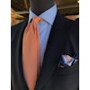 Solid Silk Grenadine Fina Tie - Untipped - Orange/White