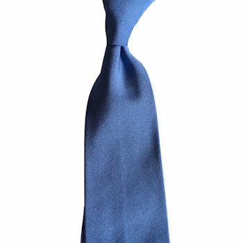 Solid Rep Silk Tie - Mid Light Blue