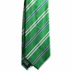 Regimental Rep Silk Tie - Mid Green/White/Light Blue