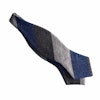 Blockstripe Cashmere Diamond Bow Tie - Navy Blue/Brown/Beige