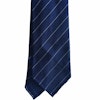 Regimental Silk Grenadine Tie - Untipped - Navy Blue/White