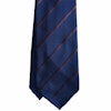 Regimental Silk Tie - Untipped - Navy Blue/Brown