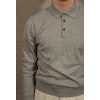Long Sleeve Polo Pima Cotton - Light Grey