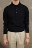 Long Sleeve Polo Pima Cotton - Navy Blue