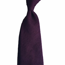 Solid Shantung Tie - Untipped - Burgundy