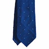Polka Dot Shantung Grenadine Tie - Untipped - Mid Blue/Light Blue