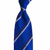 Regimental Shantung Grenadine Tie - Untipped - Royale Blue/Burgundy/White