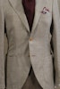 Dogtooth Wool/Linen Jacket - Unconstructed - Beige/Brown